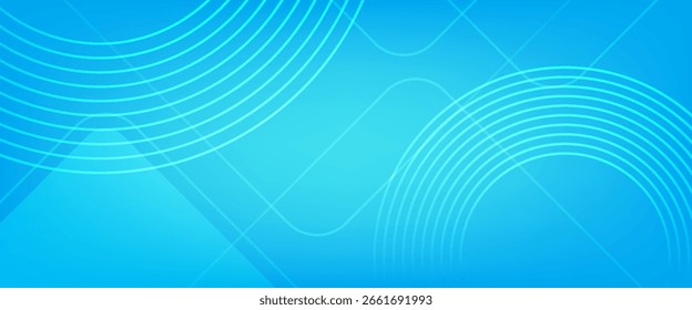 Abstrakter blauer Hintergrund. Abstrakte blaue Abstufungen wirken auf Kreislinie auf hellblauem Hintergrund
