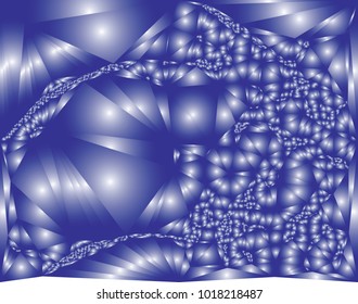 Abstract blue background with gradient circles, bubbles. Beautiful background with particles. Vector clip art.