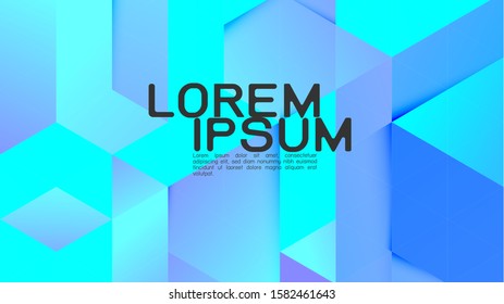Abstract Blue Background Gradient Mixed Geometric Stock Vector (Royalty ...
