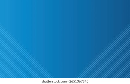 Abstract blue background with gradient shading and diagonal line pattern forming a V shape. Ideal for professional business graphics, presentations, banners, or modern digital design layouts.