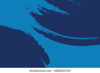 Abstract blue background with grunge brush strokes. Vector illustration for your design