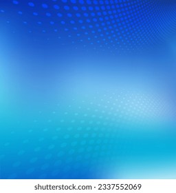 Abstract Blue Background with Halftone Circles