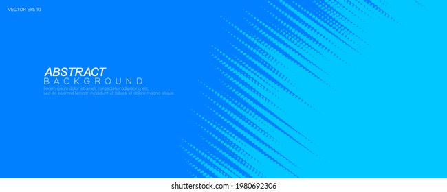 Abstrakter blauer Hintergrund mit Halbtonlinien-Design. Vektorgrafik