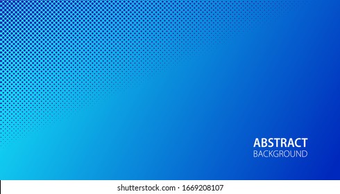abstract blue background. halftone pattern presentration banner template. cool gradient dotted backdrop. geometric circle texture