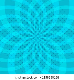 Abstract blue background with halftone in pop art style. Vector illustration