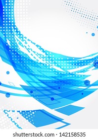 Abstract blue background. Halftone theme. Vector