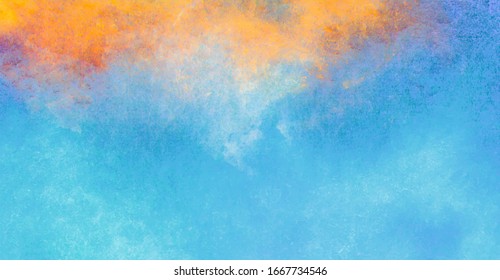 Abstract blue background, hand painted watercolor texture, vector illustration