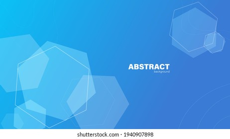 Resumen de fondo azul y hexágono, fondo con espacio de copia para el diseño, vector.