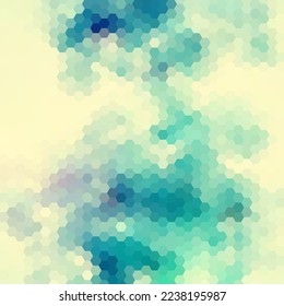 Abstract blue background with hexagon on back. Medcical technology concept for health presentation template of power point. Biology and chemistry science background on clear blank space