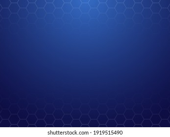 Abstract Blue Background With Hexagon Pattern.