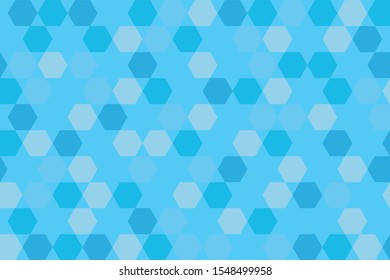 Abstract blue background with hexagons. Hexagon geometric design, background pattern created.