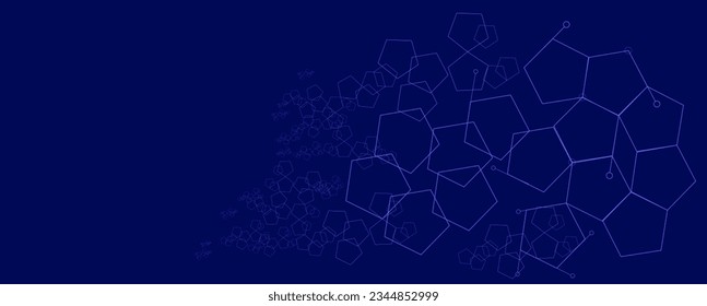 Abstract blue background high tech. Tech background texture with big empty copy space. Banner on title cover with shapes and lines. 