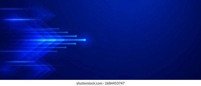 Fondo azul Abstractas con rayas de luz brillante de alta velocidad