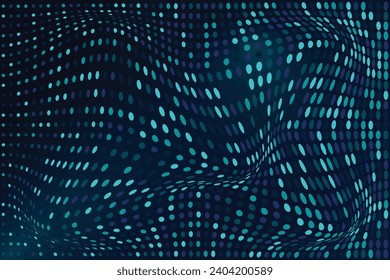 Abstract blue background with horizontal halftone circles