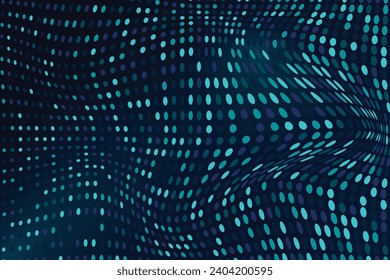 Abstract blue background with horizontal halftone circles
