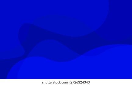 Abstractas ilustración de fondo azul con Formas onduladas y círculos superpuestos