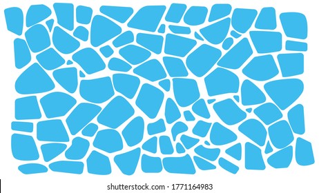 Fondo azul abstracto. Imitación de agua cáustica o icebergs flotantes. Fragmentos orgánicos. Marcas de Terrazzo. Elemento azul.