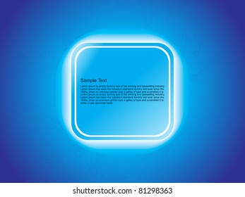 abstract blue background with isolated frame, illustration