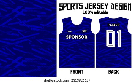 Abstract blue background jersey design for sport uniform