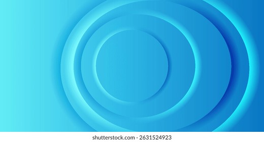 Abstract blue background with layered concentric circles and smooth gradient transitions, creating a modern and dynamic visual effect.