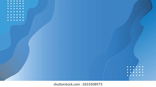 Fondo azul Abstractas con Formas en capas y patrones punteados.