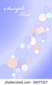 Abstract blue background with light color circles. Vector