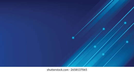Fondo azul Abstractas con líneas diagonales claras. Diseño de luz de movimiento. Tecnología futurista líneas rayadas con efecto de luz sobre fondo azul. 