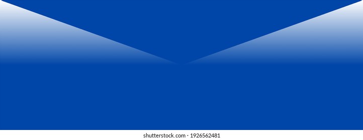Abstract Blue Background Light Effects Design. Beautiful White Color Light Reflection From Left Corner and Right Corner. 