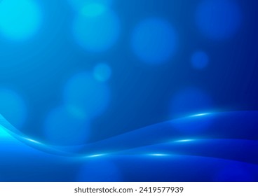 Fondo azul abstracto con efectos de luz