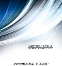 Abstract blue background with lighting effect. Vector