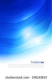 Abstract blue background with lighting effect. Vector