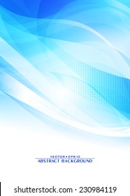 Abstract blue background with lighting effect. Vector