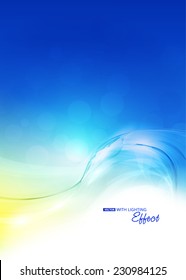 Abstract blue background with lighting effect. Vector