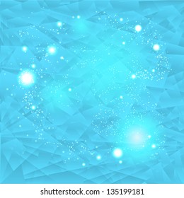 Abstract blue background with lights