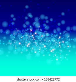 Abstract blue background like as water bubbles or foam