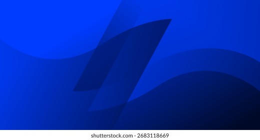 Fundo azul abstrato com onda linha preto sombra tecnologia conceito para modelo, cartaz, papel de parede, design de panfleto. Ilustração vetorial	