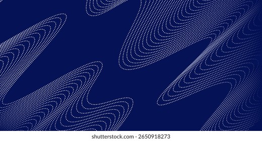 Resumo de fundo azul abstrato com ondas de linha e variação de gradiente. Adequado para a interface do usuário estilo vetor ilustrações padrão luz agradável