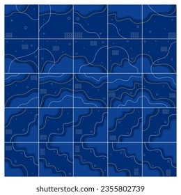 abstract blue background with lines. illustration technology.