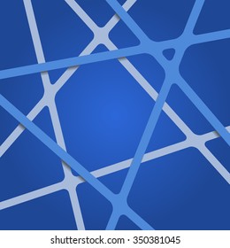 abstract blue background lines overlapping art streaks tapes stripes design 3d