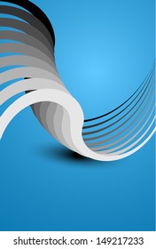 abstract blue background with lines and shadows