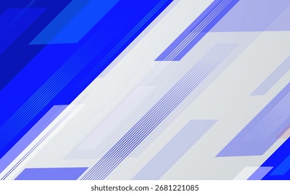 Abstract blue background with lines stripes and geometric design elements