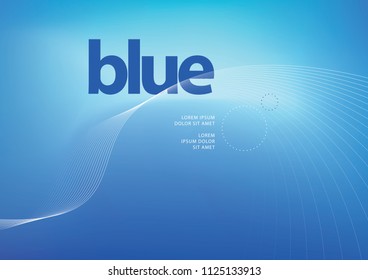 Abstract blue background with lines and titles, Eps 10 vector illustration