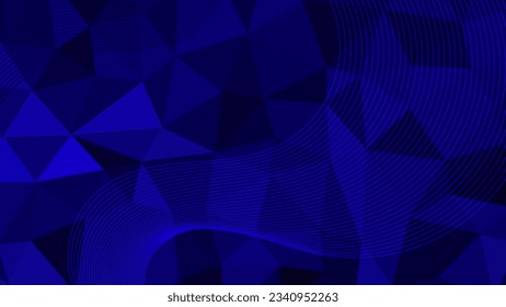 abstract blue background with lines and triangles for business