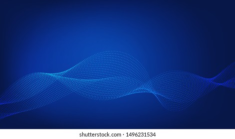Abstract blue background. Lines Wave Modern Design. Vector illustration