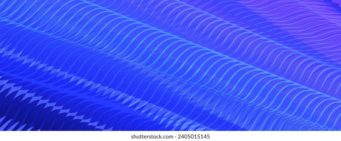 Abstract blue background with lines weave. Bright color transition purple blue dark gradient wallpaper back. Vector modern shiny gradient wave lines fon. Suit for banner, brochure, website, sale