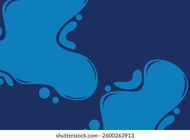abstract blue background with liquid shapes, vector illustration