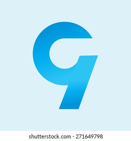 Abstract blue background. Logo design. Stock vector illustration. Outbox



