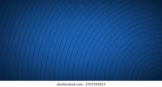 Fundo abstrato azul abstrato, a aparência de aço inoxidável, linhas circulares em um azul simples abstrato moderno
