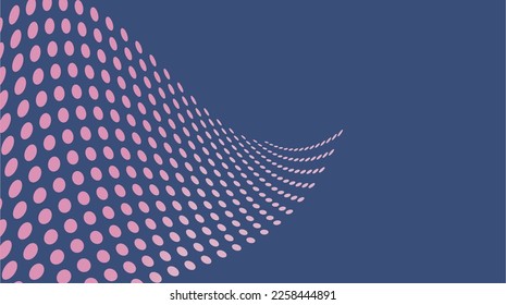 Abstrakter blauer Hintergrund mit vielen Punkten - Vektorgrafik