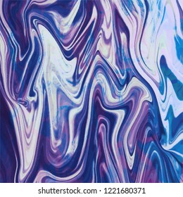 Abstract blue background with marble effect, hand painted watercolor texture, vector illustration